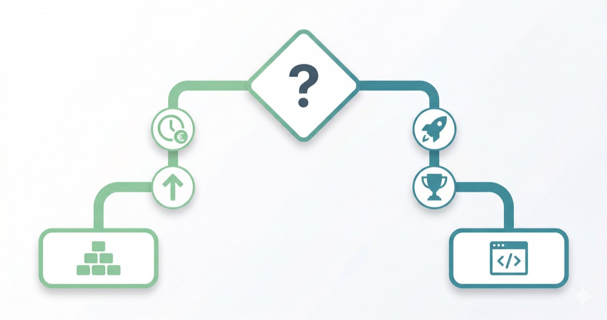 Diagrama de decisión: Wix o web profesional según tu situación