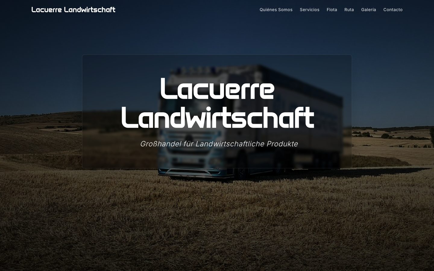 Portada de la web de Lacuerre Landwirtschaft